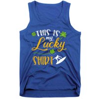 This Is My Lucky Surfing Shamrock Gift St Patricks Day Funny Gift Tank Top