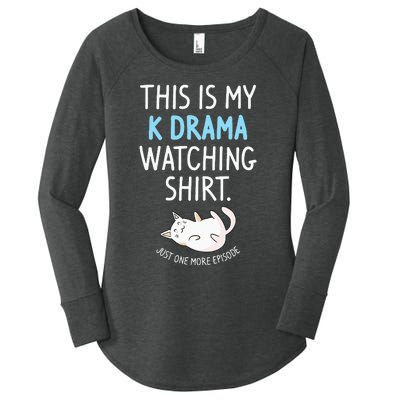 This Is My Kdrama Watching KDrama Korean Drama Lover Women's Perfect Tri Tunic Long Sleeve Shirt