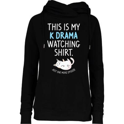 This Is My Kdrama Watching KDrama Korean Drama Lover Womens Funnel Neck Pullover Hood