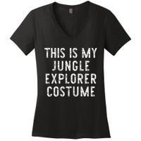 This Is My Jungle Explorer Halloween Costume Lazy Easy Women's V-Neck T-Shirt