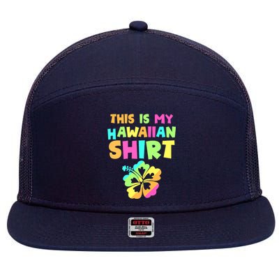 This Is My Hawaiian Tropical Luau Costume Party Hawaii 7 Panel Mesh Trucker Snapback Hat