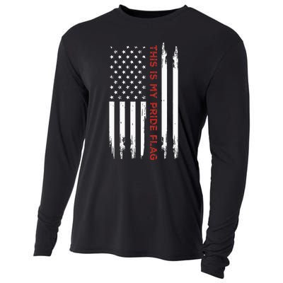 This Is My Pride Flag USA American 4th Of July Cooling Performance Long Sleeve Crew