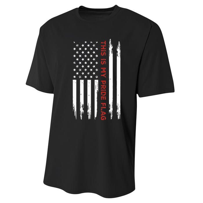 This Is My Pride Flag USA American 4th Of July Performance Sprint T-Shirt