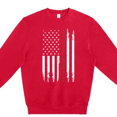 This Is My Pride Flag USA American 4th Of July Premium Crewneck Sweatshirt