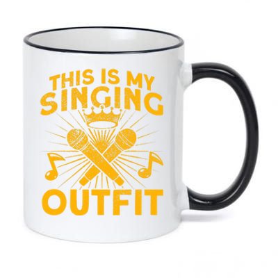 This Is My Singing Outfit Karaoke Singer 11oz Black Color Changing Mug