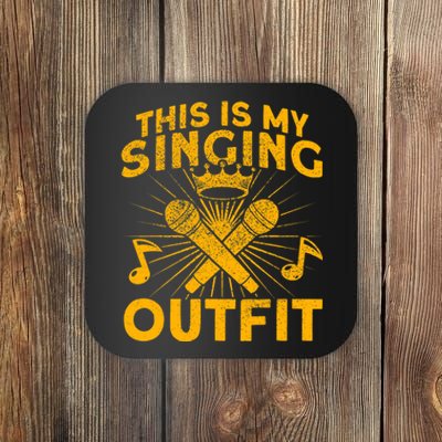 This Is My Singing Outfit Karaoke Singer Coaster