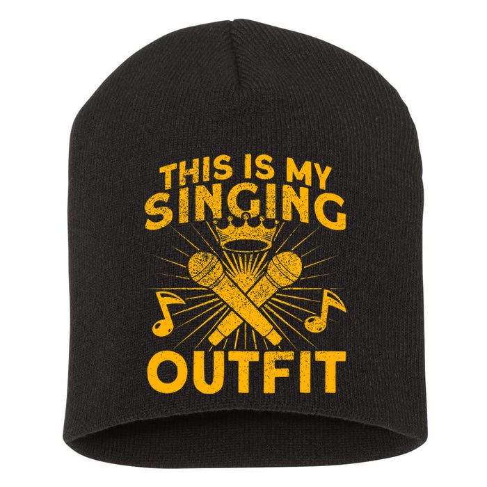 This Is My Singing Outfit Karaoke Singer Short Acrylic Beanie