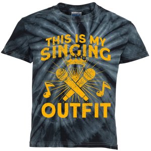 This Is My Singing Outfit Karaoke Singer Kids Tie-Dye T-Shirt