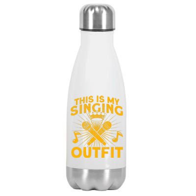 This Is My Singing Outfit Karaoke Singer Stainless Steel Insulated Water Bottle