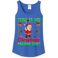 This Is My Christmas Pajamas Santa Playing Ice Hockey Xmas Great Gift Ladies Essential Tank