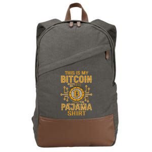 This Is My Bitcoin Pajama Shirt Cotton Canvas Backpack