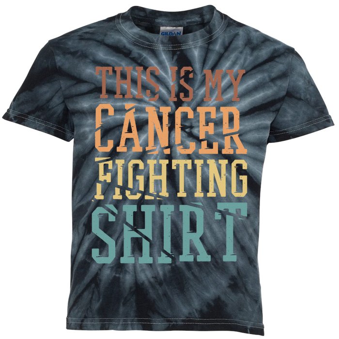 This Is My Cancer Fighting  Cancer Chemo Awareness Kids Tie-Dye T-Shirt