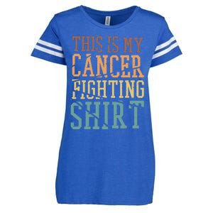 This Is My Cancer Fighting  Cancer Chemo Awareness Enza Ladies Jersey Football T-Shirt