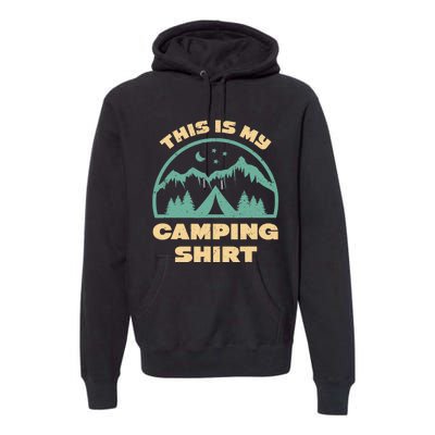 This Is My Camping Funny Retro Camping Premium Hoodie