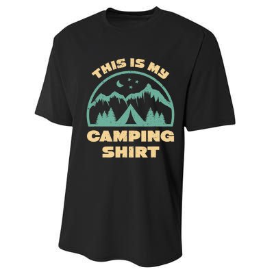 This Is My Camping Funny Retro Camping Performance Sprint T-Shirt