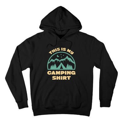 This Is My Camping Funny Retro Camping Tall Hoodie