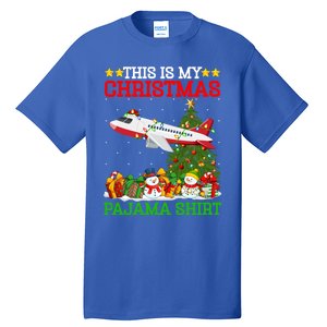 This Is My Christmas Tree Pajamas Airplane Christmas Great Gift Tall T-Shirt