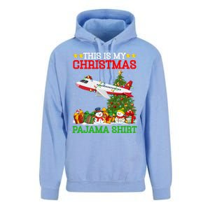 This Is My Christmas Tree Pajamas Airplane Christmas Great Gift Unisex Surf Hoodie