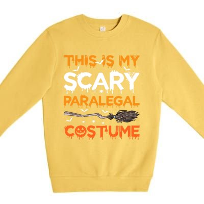 This Is My Scary Paralegal Costume Halloween Great Gift Premium Crewneck Sweatshirt