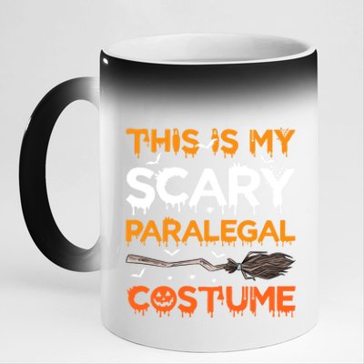 This Is My Scary Paralegal Costume Halloween Great Gift 11oz Black Color Changing Mug