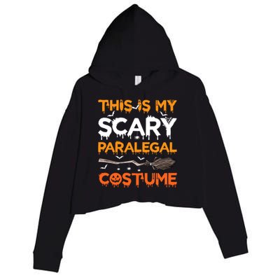 This Is My Scary Paralegal Costume Halloween Great Gift Crop Fleece Hoodie