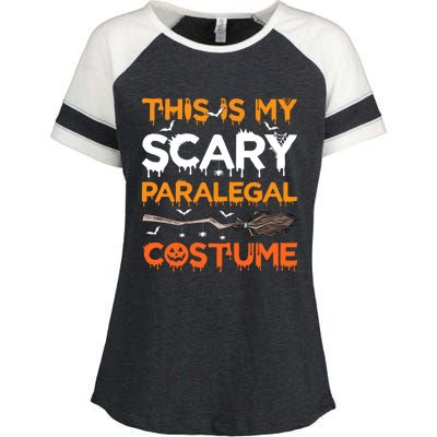 This Is My Scary Paralegal Costume Halloween Great Gift Enza Ladies Jersey Colorblock Tee