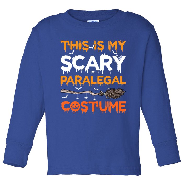 This Is My Scary Paralegal Costume Halloween Great Gift Toddler Long Sleeve Shirt