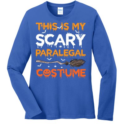 This Is My Scary Paralegal Costume Halloween Great Gift Ladies Long Sleeve Shirt