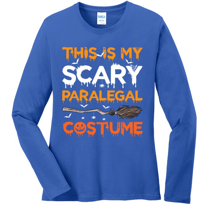 This Is My Scary Paralegal Costume Halloween Great Gift Ladies Long Sleeve Shirt