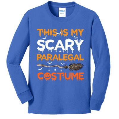 This Is My Scary Paralegal Costume Halloween Great Gift Kids Long Sleeve Shirt