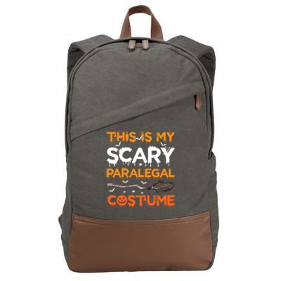 This Is My Scary Paralegal Costume Halloween Great Gift Cotton Canvas Backpack