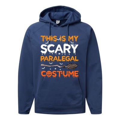 This Is My Scary Paralegal Costume Halloween Great Gift Performance Fleece Hoodie