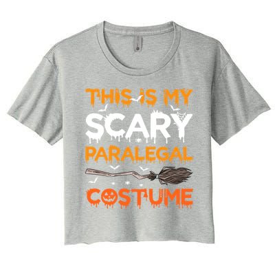 This Is My Scary Paralegal Costume Halloween Great Gift Women's Crop Top Tee