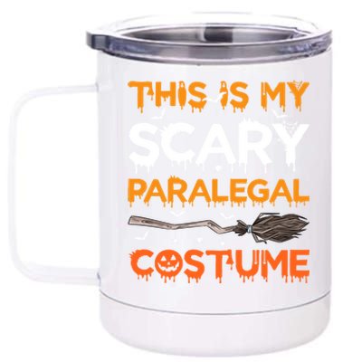 This Is My Scary Paralegal Costume Halloween Great Gift 12 oz Stainless Steel Tumbler Cup