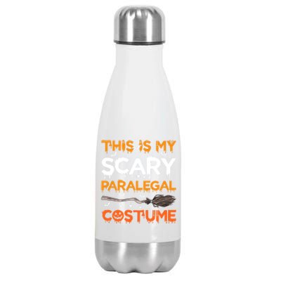 This Is My Scary Paralegal Costume Halloween Great Gift Stainless Steel Insulated Water Bottle