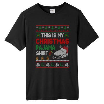 This Is My Christmas Pajama Meaningful Gift Santa Hockey Cool Gift Tall Fusion ChromaSoft Performance T-Shirt