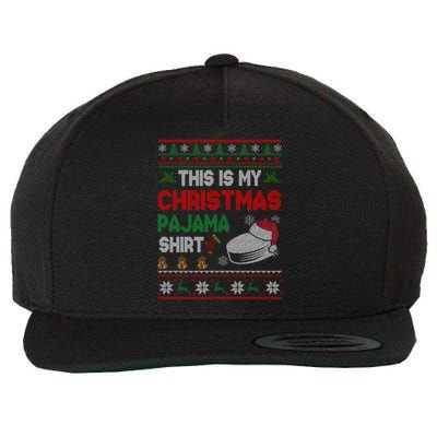 This Is My Christmas Pajama Meaningful Gift Santa Hockey Cool Gift Wool Snapback Cap