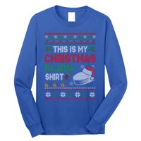 This Is My Christmas Pajama Meaningful Gift Santa Hockey Cool Gift Long Sleeve Shirt