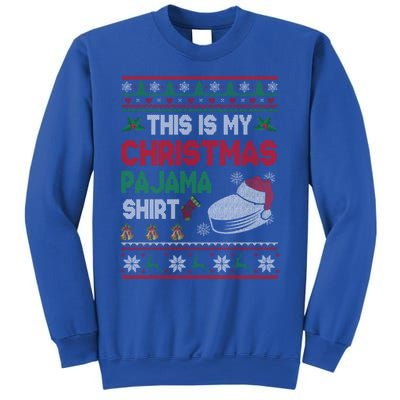 This Is My Christmas Pajama Meaningful Gift Santa Hockey Cool Gift Sweatshirt