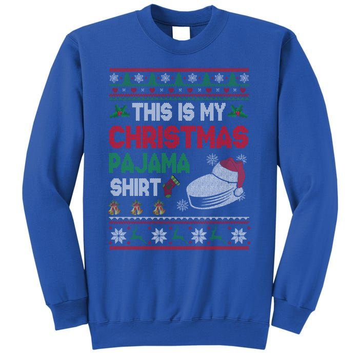 This Is My Christmas Pajama Meaningful Gift Santa Hockey Cool Gift Sweatshirt