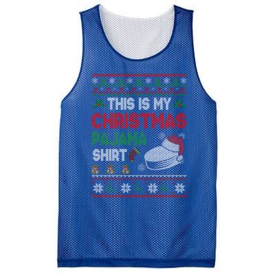 This Is My Christmas Pajama Meaningful Gift Santa Hockey Cool Gift Mesh Reversible Basketball Jersey Tank