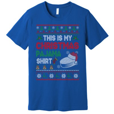 This Is My Christmas Pajama Meaningful Gift Santa Hockey Cool Gift Premium T-Shirt