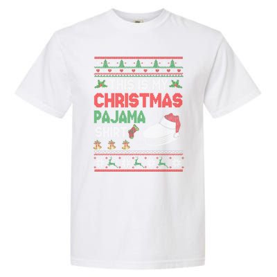 This Is My Christmas Pajama Meaningful Gift Santa Hockey Cool Gift Garment-Dyed Heavyweight T-Shirt