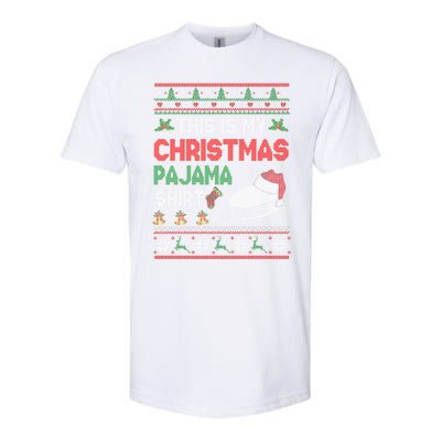 This Is My Christmas Pajama Meaningful Gift Santa Hockey Cool Gift Softstyle CVC T-Shirt