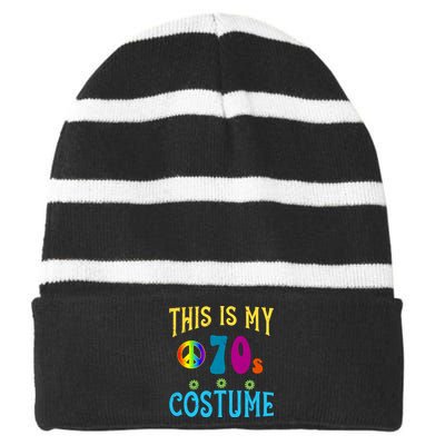 This Is My 70s Costume Striped Beanie with Solid Band