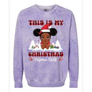 This Is My Christmas Pajama Black African American Gift Colorblast Crewneck Sweatshirt