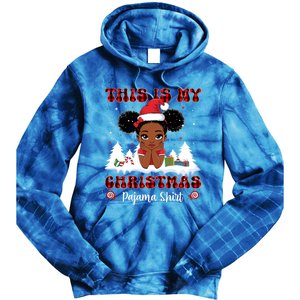 This Is My Christmas Pajama Black African American Gift Tie Dye Hoodie