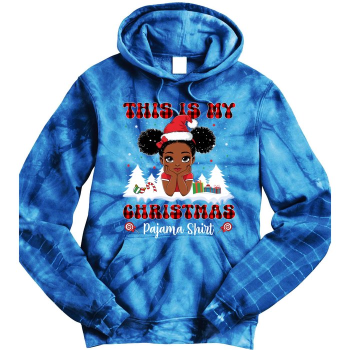 This Is My Christmas Pajama Black African American Gift Tie Dye Hoodie