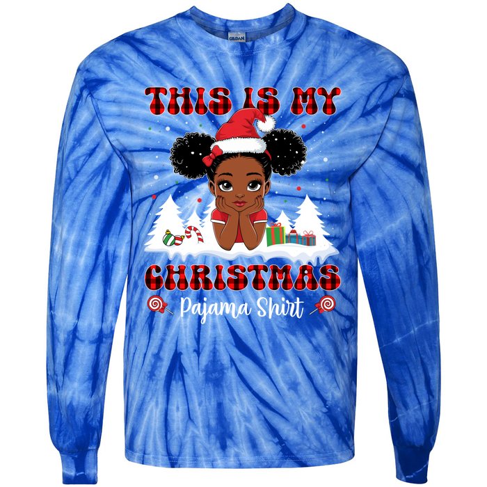 This Is My Christmas Pajama Black African American Gift Tie-Dye Long Sleeve Shirt