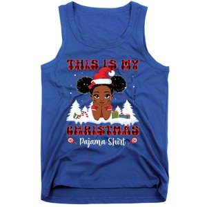 This Is My Christmas Pajama Black African American Gift Tank Top